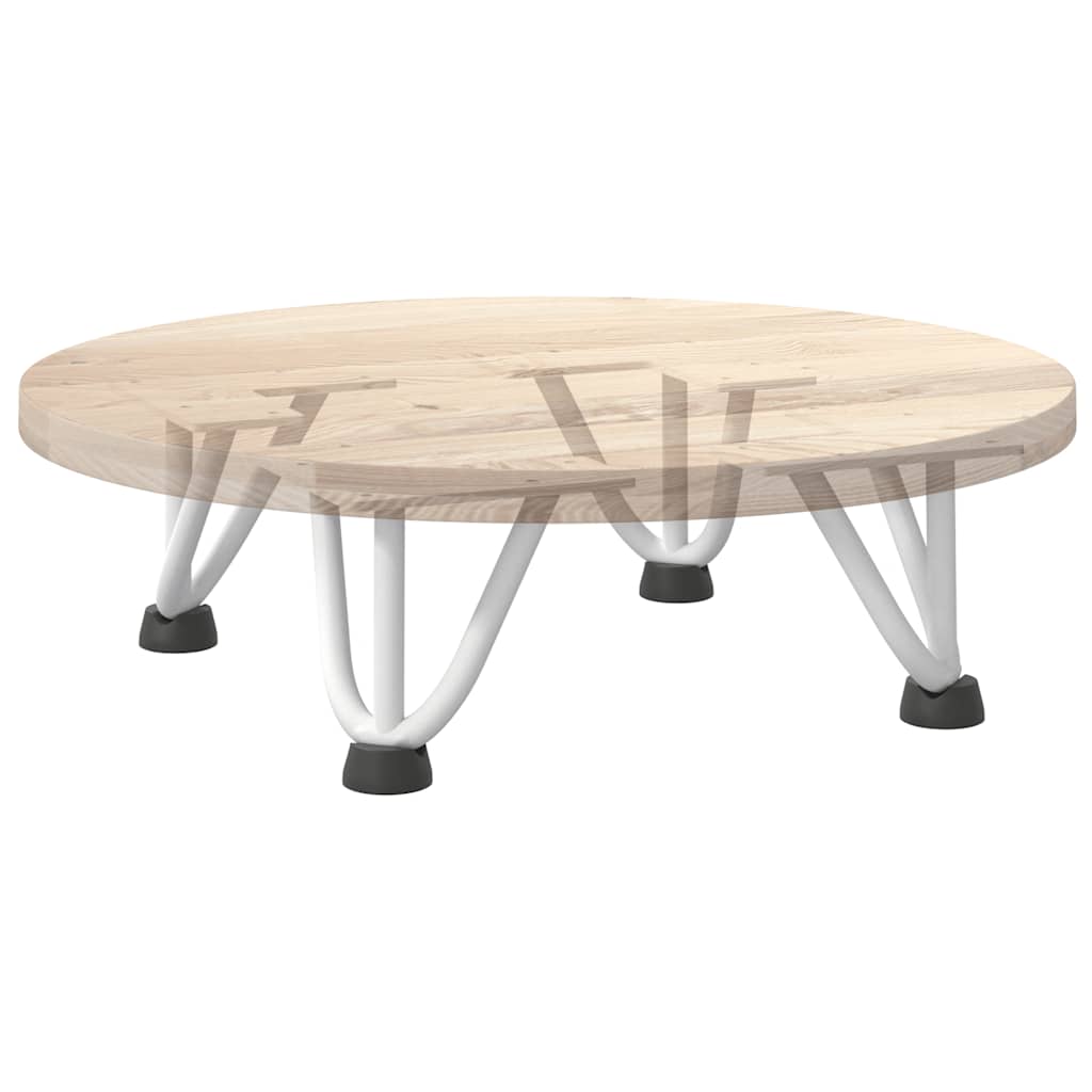 Gambe per Tavolo a Forcina 4 pz Bianco 10 cm Acciaio Massiccio - homemem39