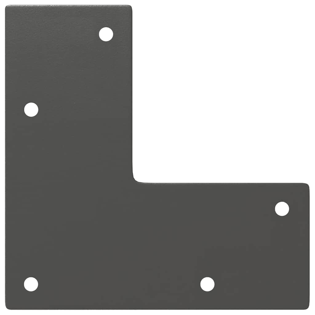 Gambe Tavolo a Forcina 4 pz Antracite 10 cm Acciaio Massiccio - homemem39
