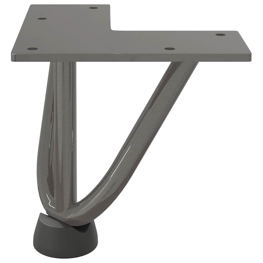 Gambe Tavolo a Forcina 4 pz 10 cm Acciaio Massiccio - homemem39