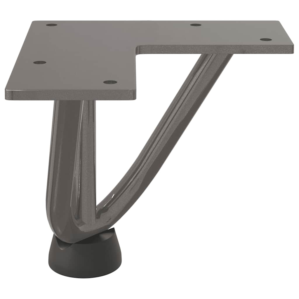 Gambe Tavolo a Forcina 4 pz 10 cm Acciaio Massiccio - homemem39