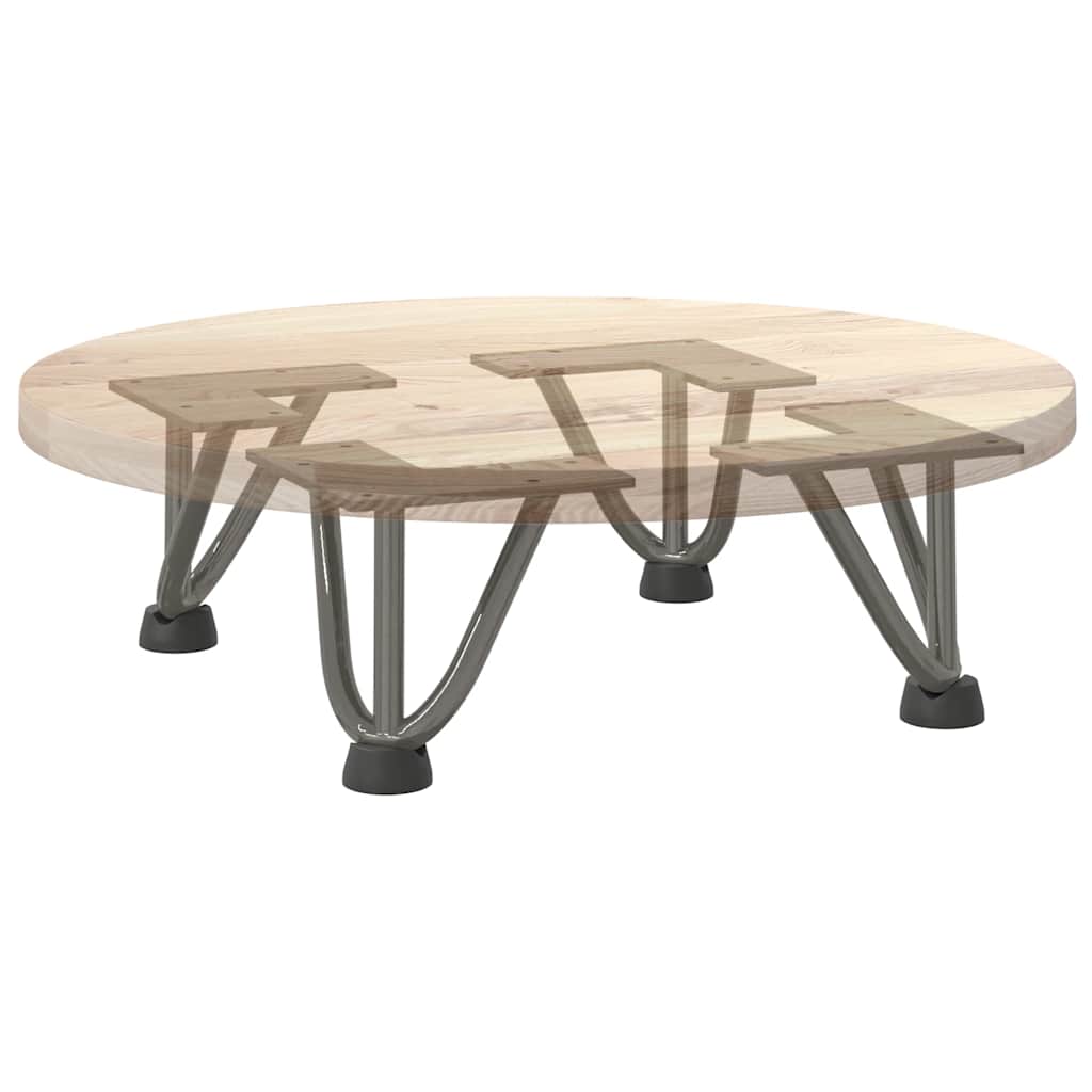 Gambe Tavolo a Forcina 4 pz 10 cm Acciaio Massiccio - homemem39