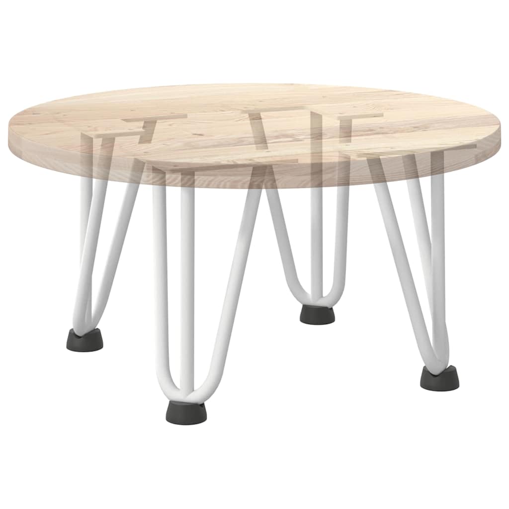 Gambe per Tavolo a Forcina 4 pz Bianco 20 cm Acciaio Massiccio - homemem39