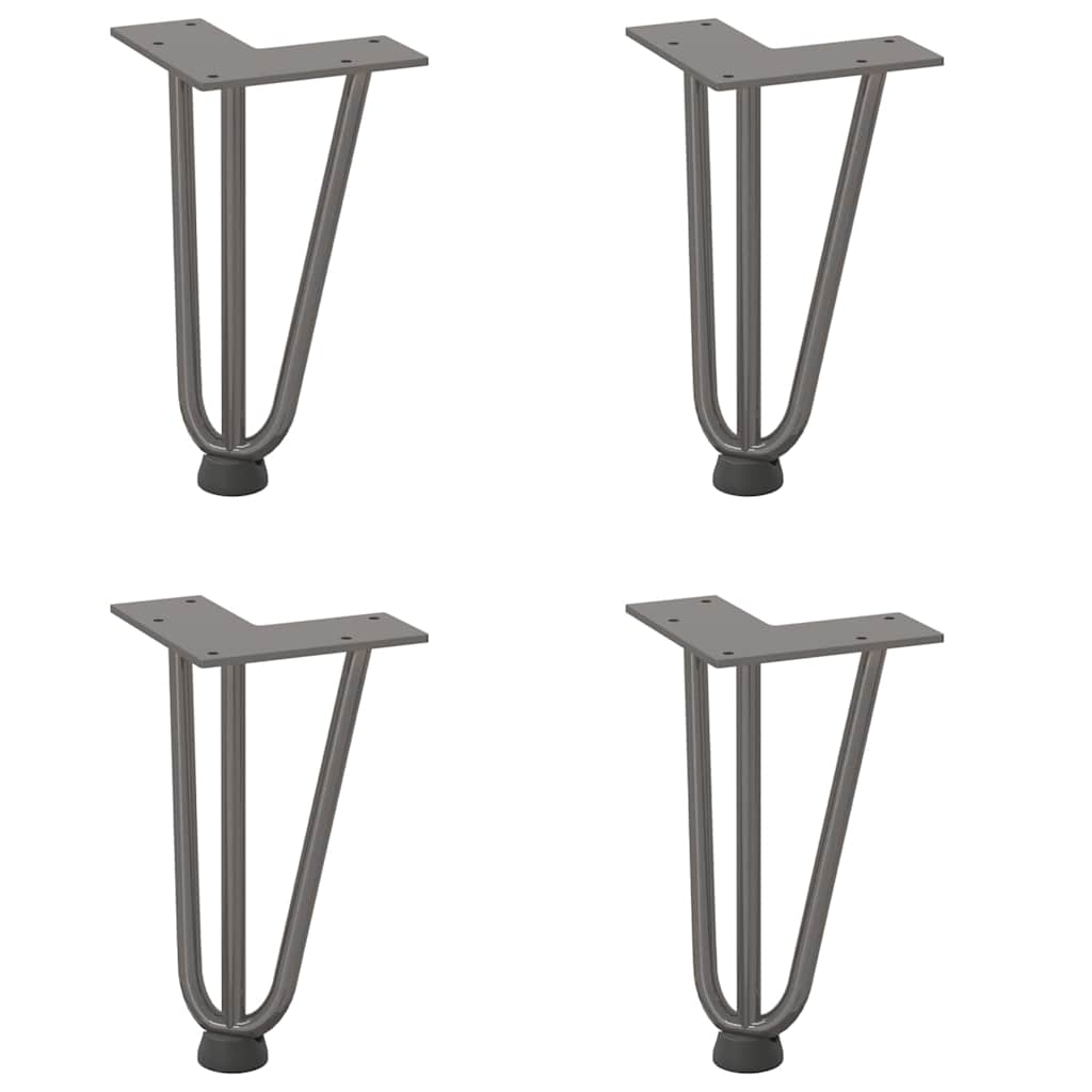 Gambe Tavolo a Forcina 4 pz 20 cm Acciaio Massiccio - homemem39