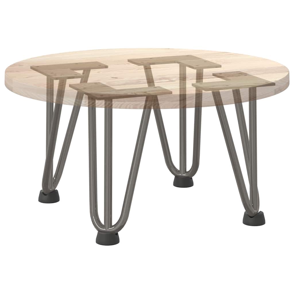 Gambe Tavolo a Forcina 4 pz 20 cm Acciaio Massiccio - homemem39