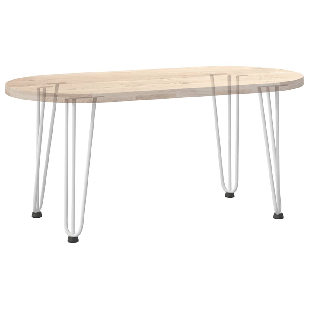 Gambe per Tavolo a Forcina 4 pz Bianco 42 cm Acciaio Massiccio - homemem39