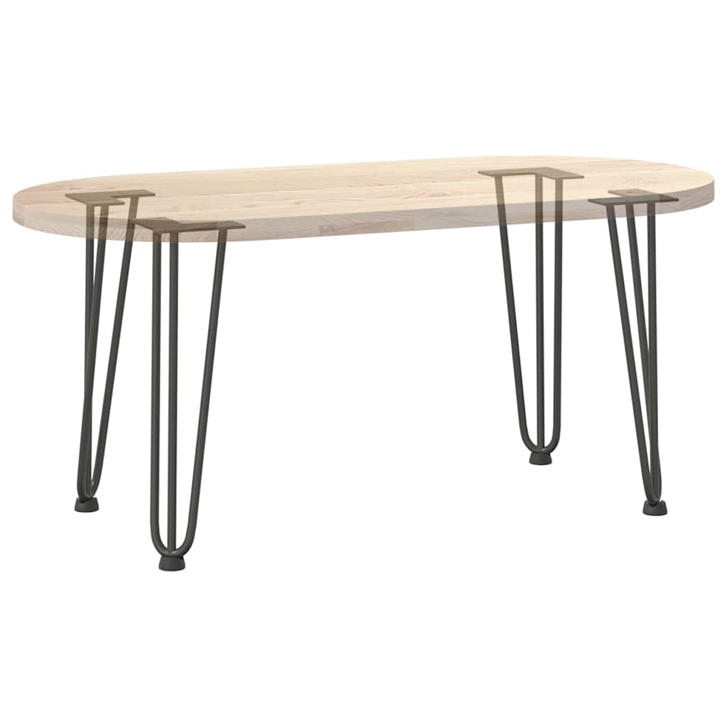 Gambe Tavolo a Forcina 4 pz Antracite 42 cm Acciaio Massiccio - homemem39