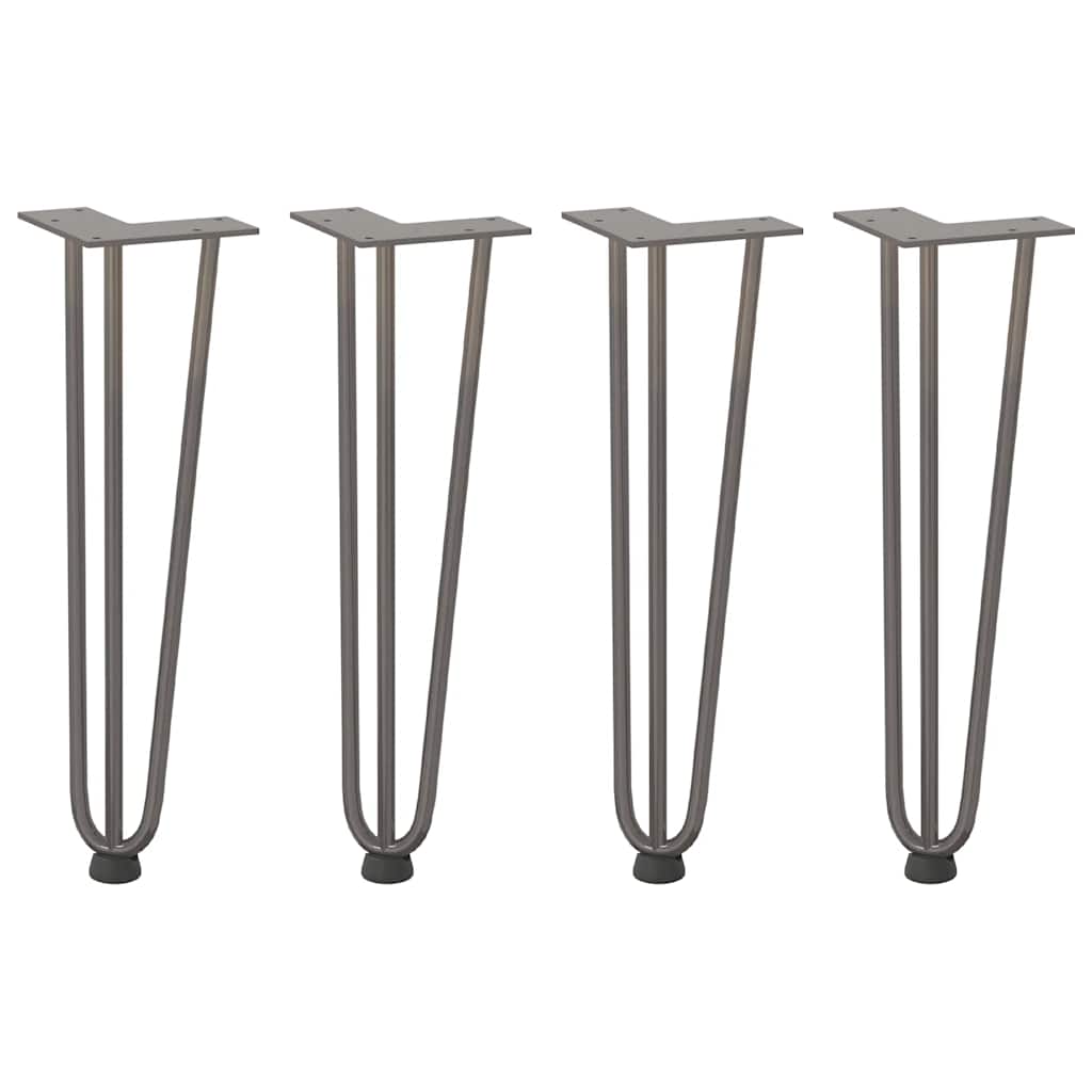 Gambe Tavolo a Forcina 4 pz 42 cm Acciaio Massiccio - homemem39