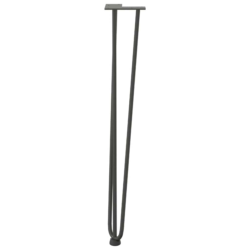 Gambe Tavolo a Forcina 4 pz Antracite 72 cm Acciaio Massiccio - homemem39