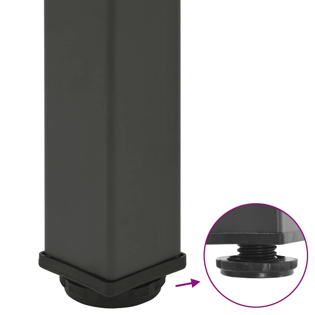 Gambe per Tavolino 4 pz Antracite 30-32 cm Acciaio - homemem39