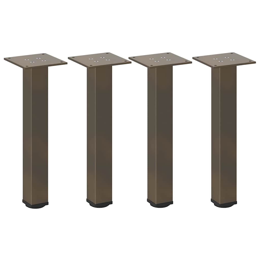 Gambe per Tavolino 4 pz Acciaio Naturale 42-44 cm in Acciaio - homemem39