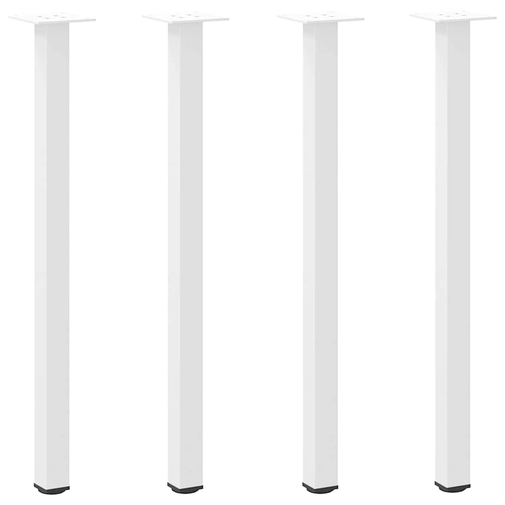 Gambe per tavolo consolle 4 pz Bianche 72-74 cm Acciaio - homemem39