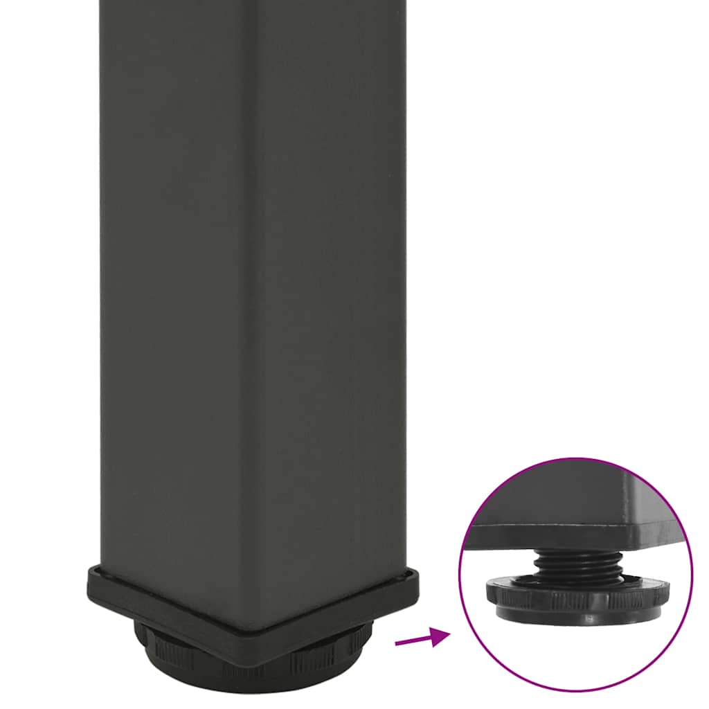 Gambe per Tavolino 4 pz Antracite 72-74 cm in Acciaio - homemem39