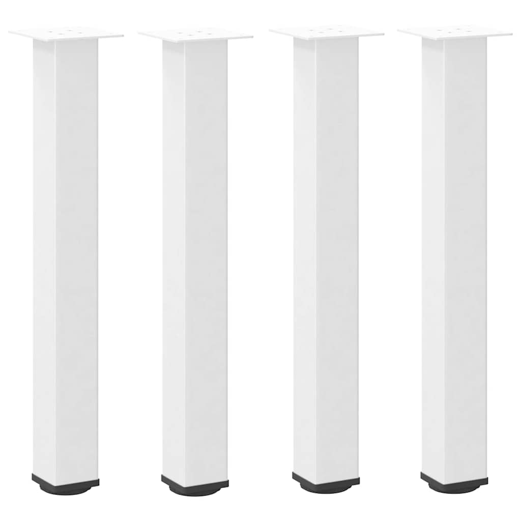 Gambe per tavolo consolle 4 pz Bianche 72-74 cm Acciaio - homemem39
