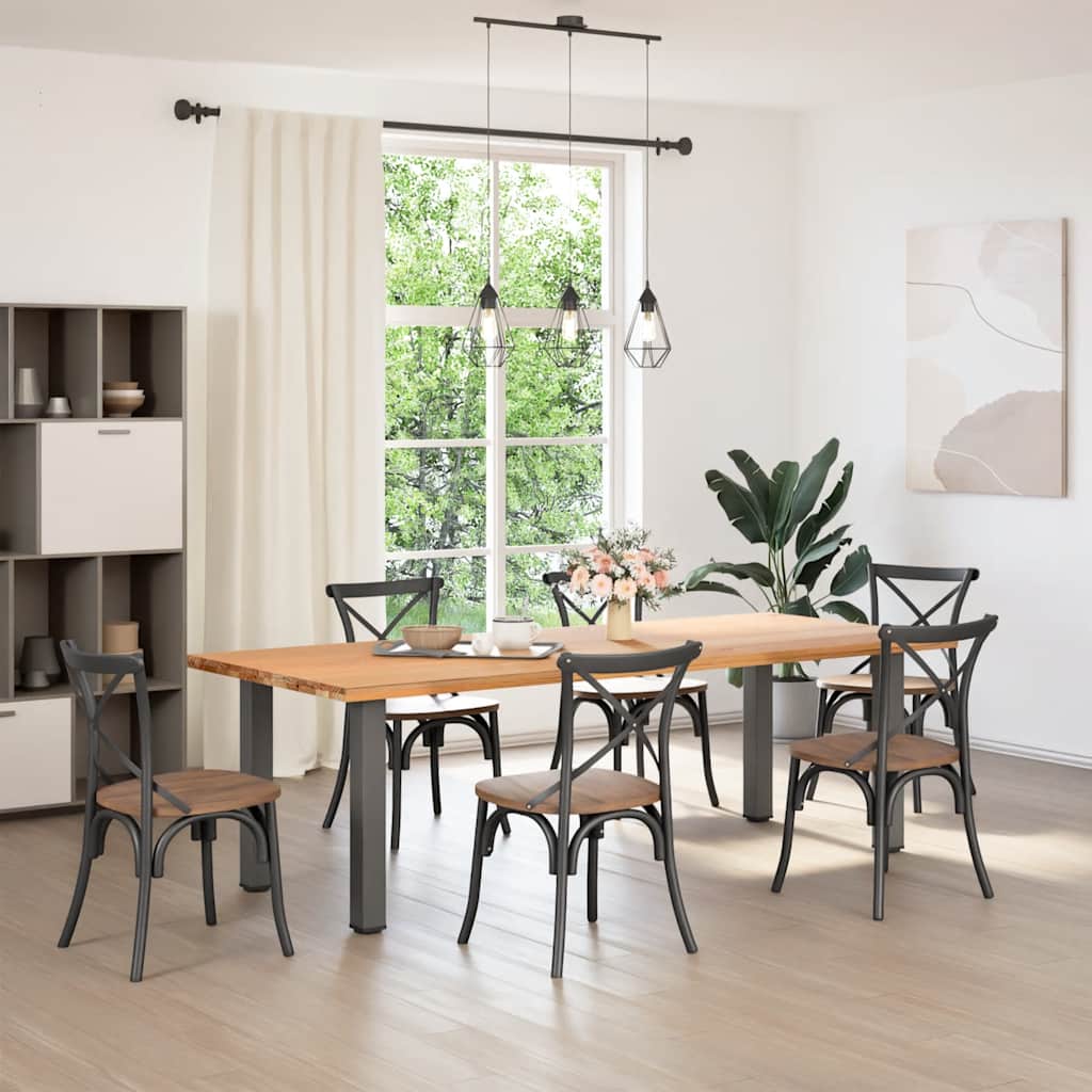 Gambe per Tavolino 4 pz Antracite 72-74 cm in Acciaio - homemem39