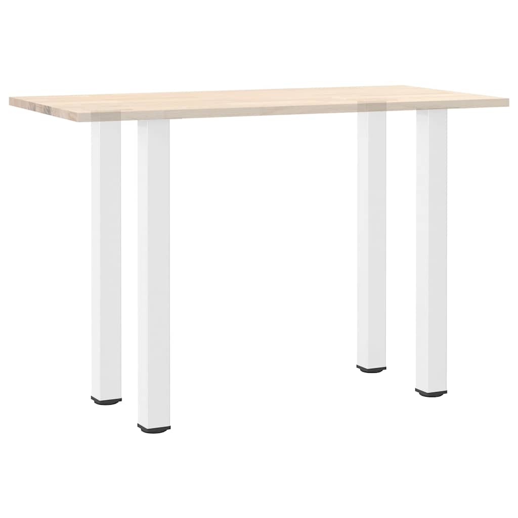 Gambe per tavolo da bar 4 pz bianche 90-92 cm in acciaio