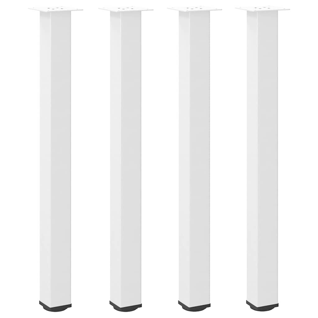Gambe per tavolo da bar 4 pz bianche 100-102 cm in acciaio - homemem39