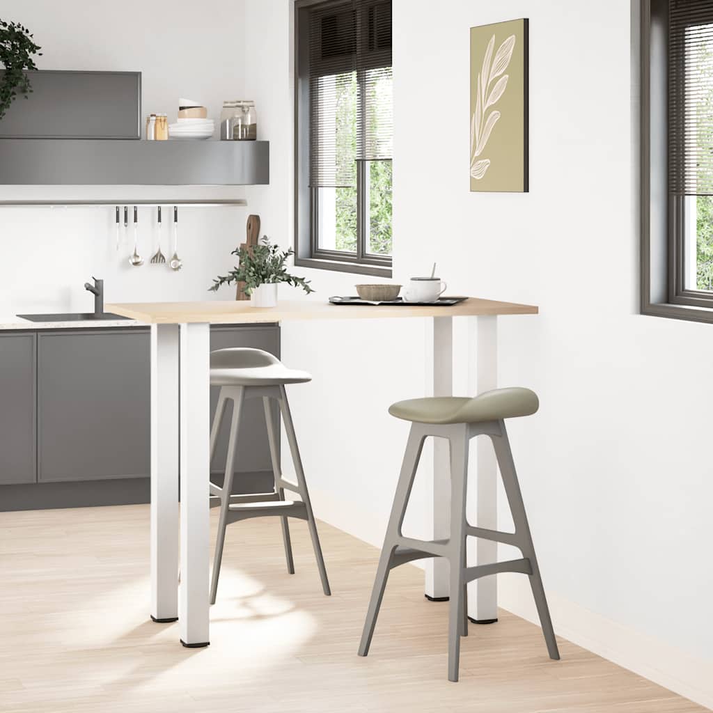 Gambe per tavolo da bar 4 pz bianche 110-112 cm in acciaio - homemem39