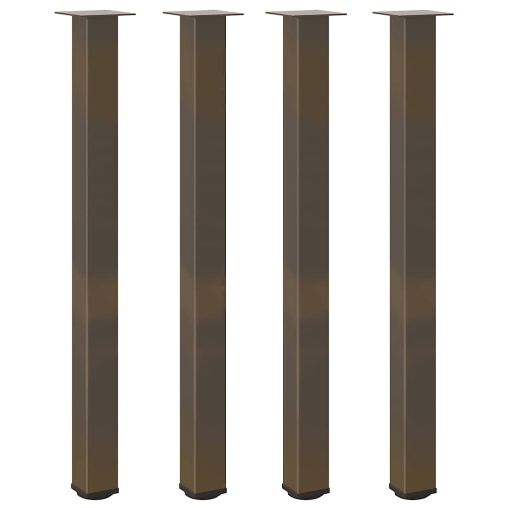 Gambe per Tavolino 4 pz Acciaio Naturale 110-112 cm Acciaio - homemem39