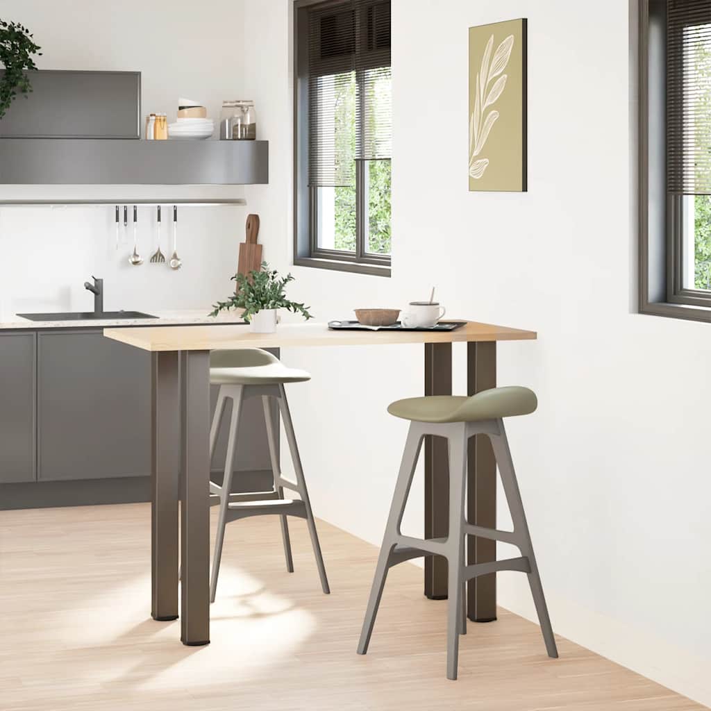 Gambe per Tavolino 4 pz Acciaio Naturale 110-112 cm Acciaio - homemem39
