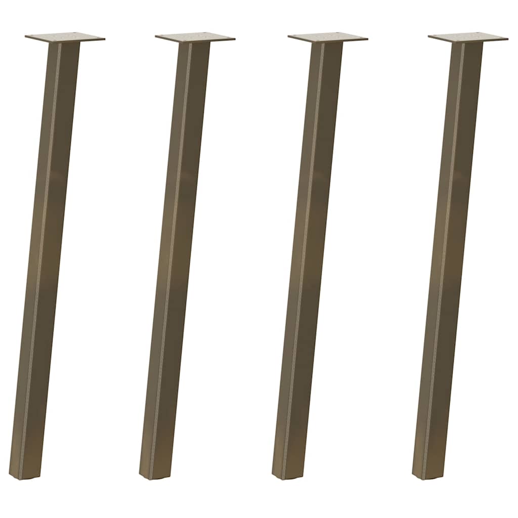 Gambe per Tavolino 4 pz Acciaio Naturale 72 cm in Acciaio - homemem39