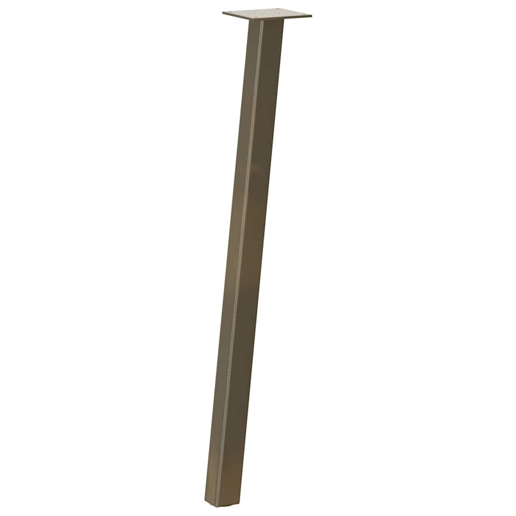 Gambe per Tavolino 4 pz Acciaio Naturale 72 cm in Acciaio - homemem39