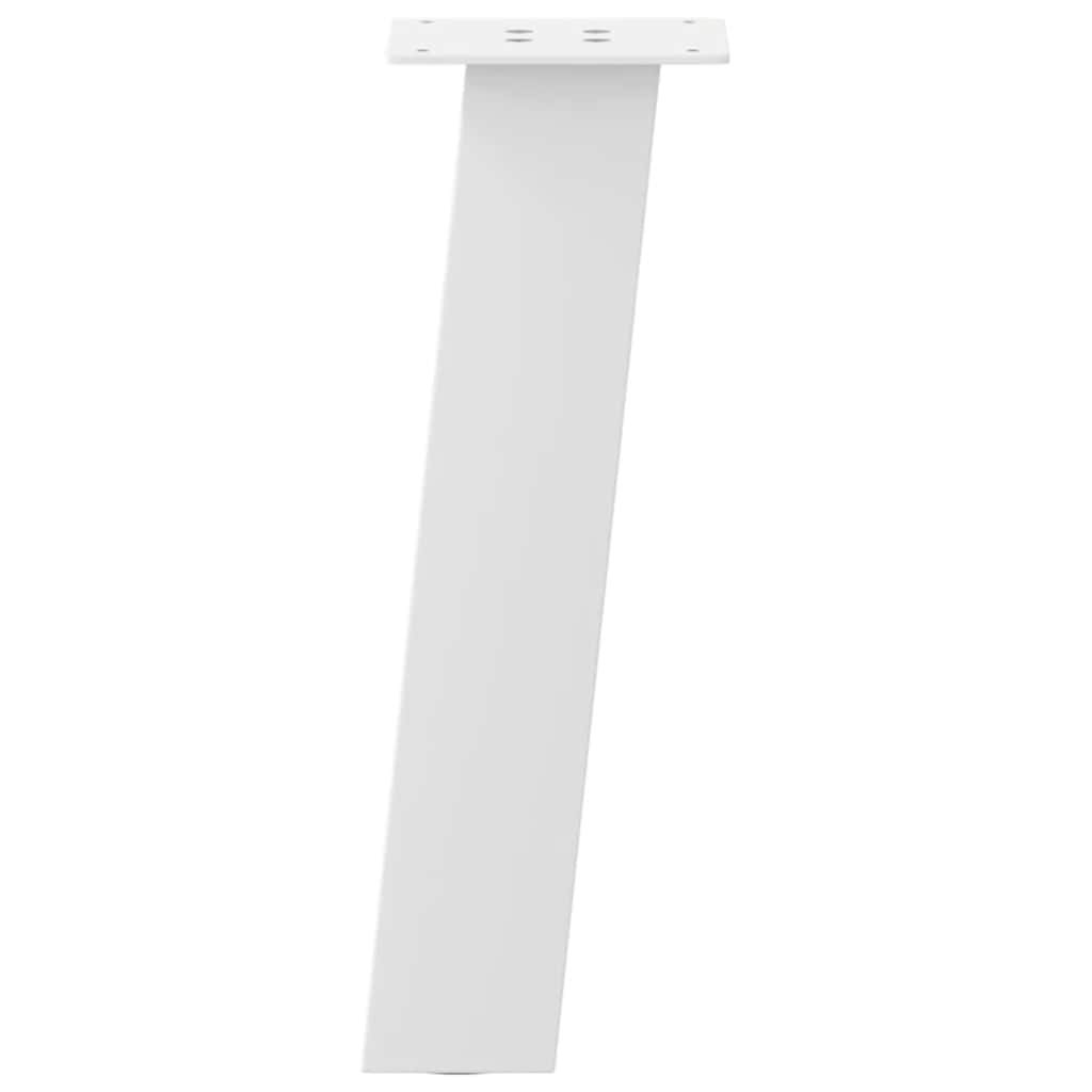 Gambe per Tavolino 4 pz Bianco 30 cm in Acciaio