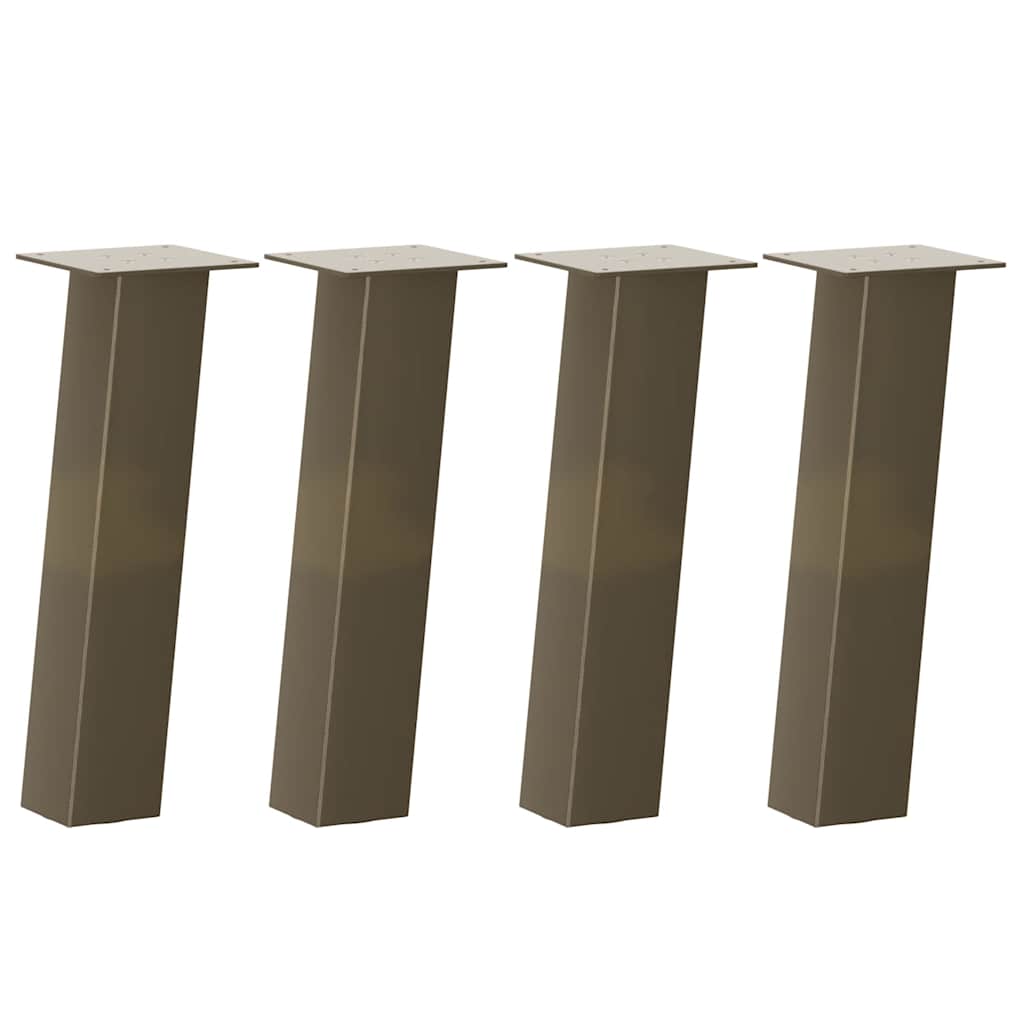 Gambe per Tavolino 4 pz Acciaio Naturale 30 cm in Acciaio - homemem39
