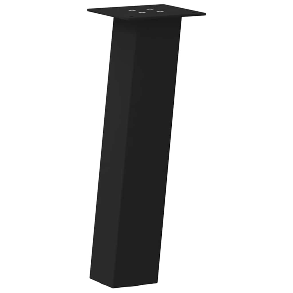Gambe per Tavolino 4 pz Nero 42 cm in Acciaio - homemem39