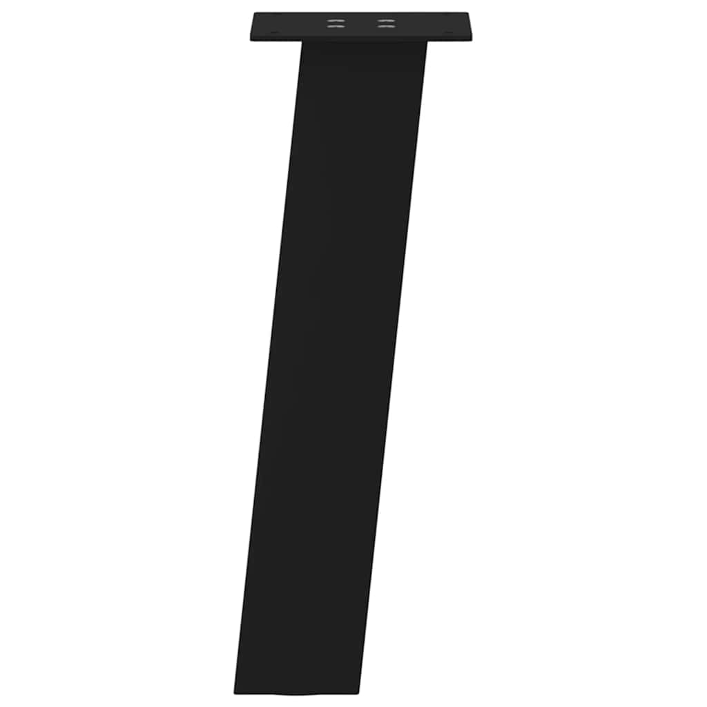 Gambe per Tavolino 4 pz Nero 42 cm in Acciaio - homemem39