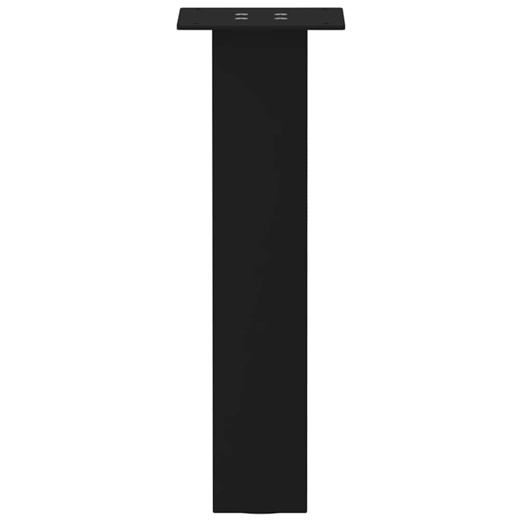 Gambe per Tavolino 4 pz Nero 42 cm in Acciaio - homemem39