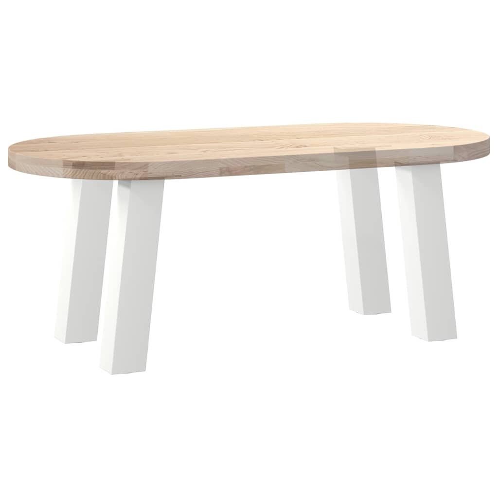 Gambe per tavolino da caffè 4 pz Bianche 42 cm Acciaio
