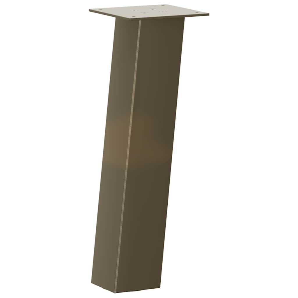 Gambe per Tavolino 4 pz Acciaio Naturale 42 cm in Acciaio - homemem39