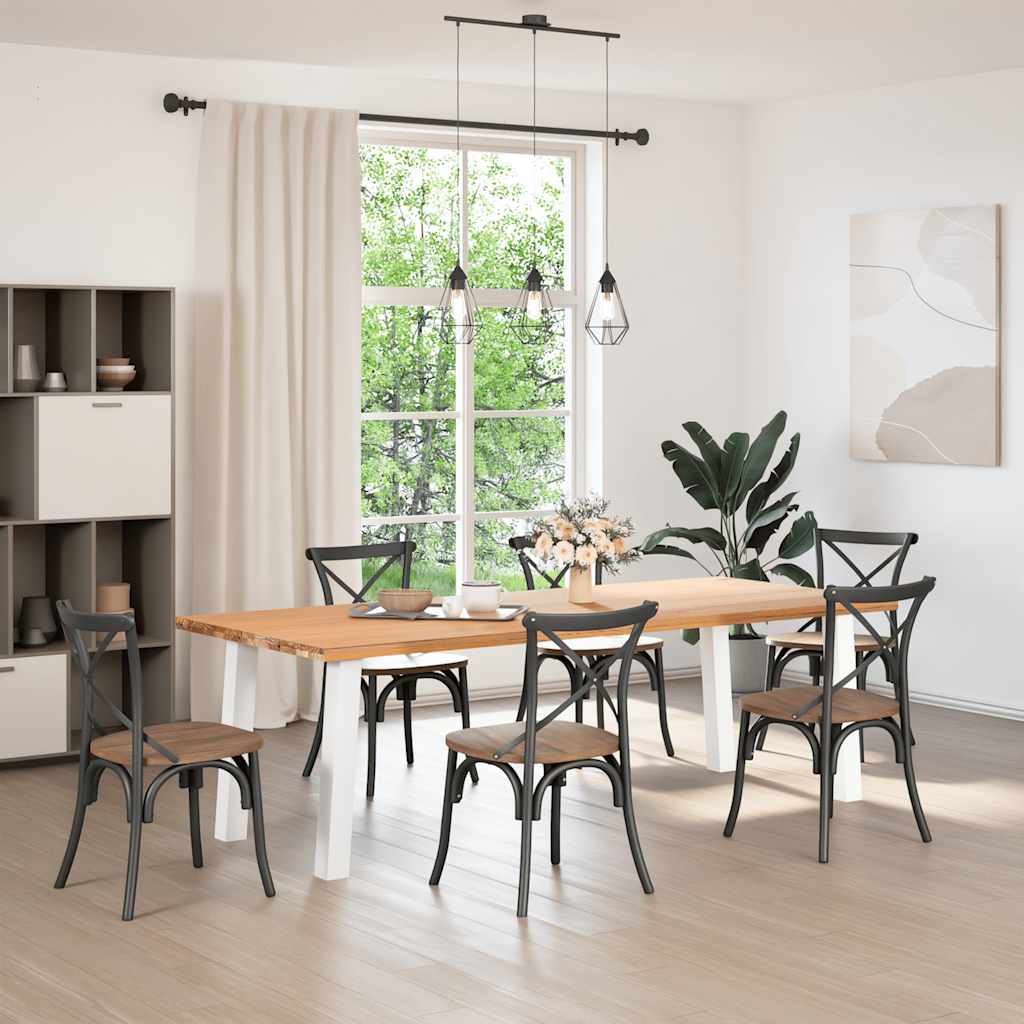 Gambe per Tavolino 4 pz Bianco 72 cm in Acciaio