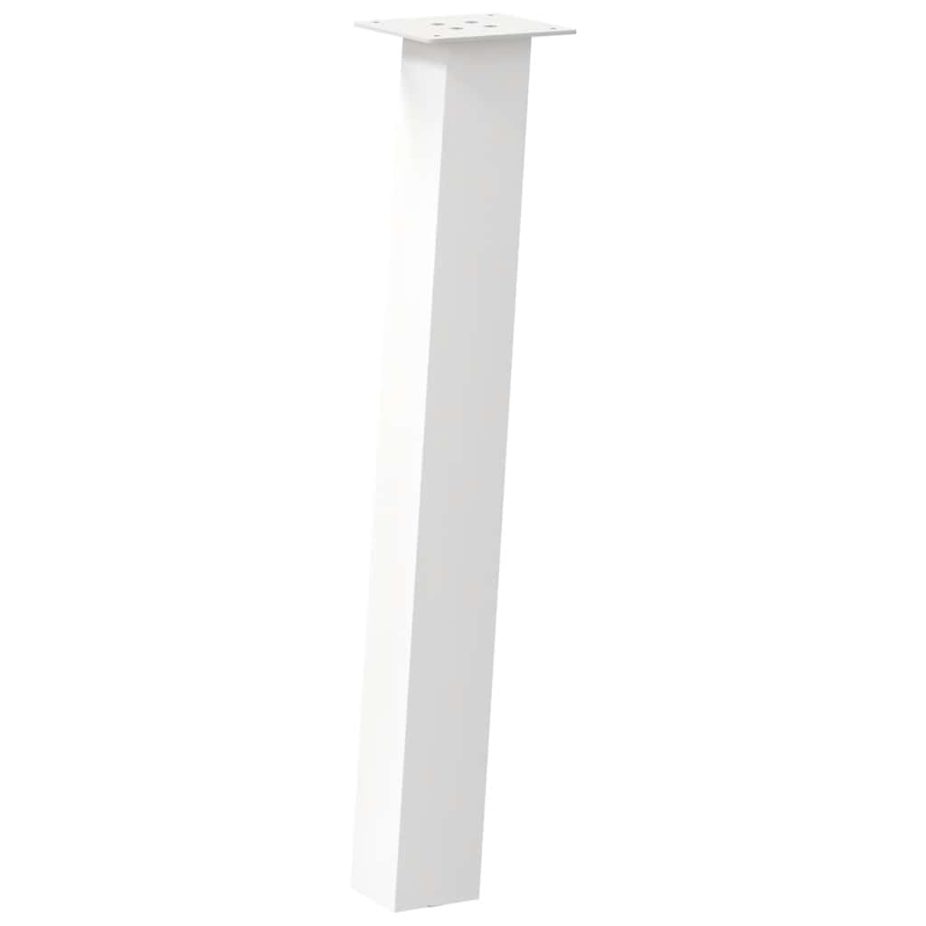 Gambe per Tavolino 4 pz Bianco 72 cm in Acciaio