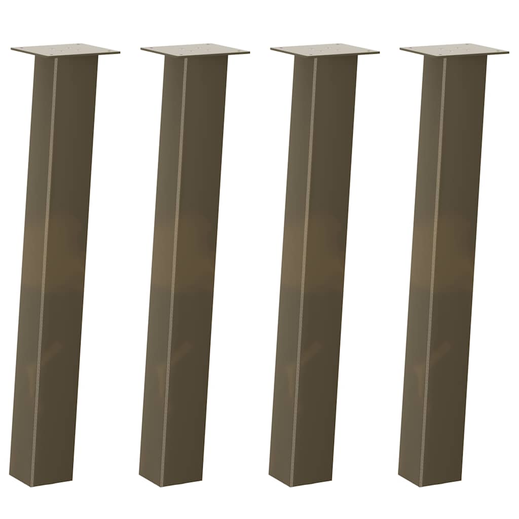 Gambe per Tavolino 4 pz Acciaio Naturale 72 cm in Acciaio - homemem39