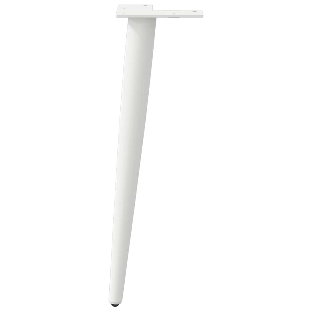 Gambe per Tavolino da Caffè Forma Conica 4 pz Bianco 30-31 cm Acciaio - homemem39