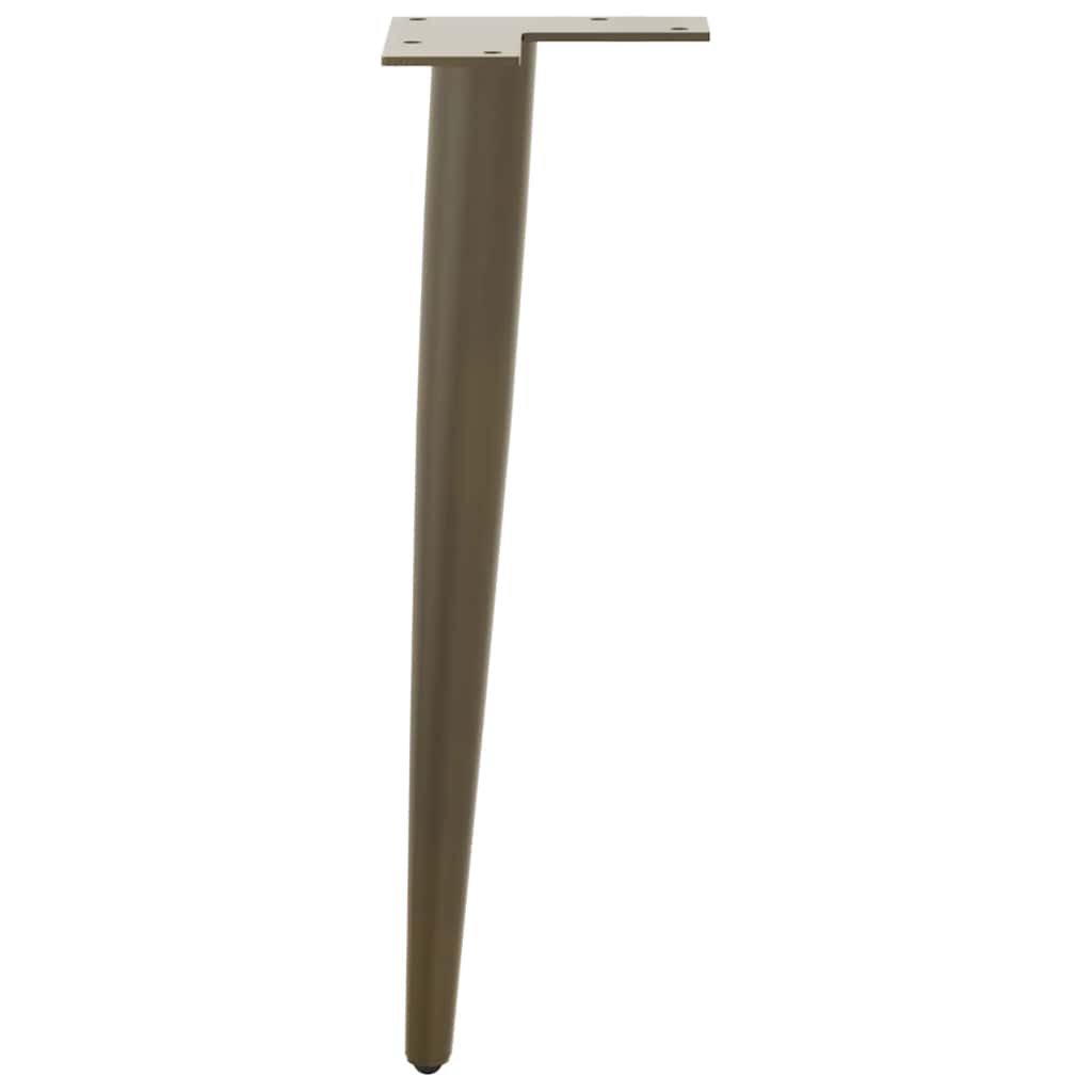 Gambe per Tavolino da Caffè Forma Conica 4 pz Acciaio Naturale 30-31 cm Acciaio - homemem39