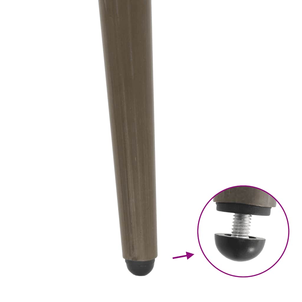 Gambe per Tavolino da Caffè Forma Conica 4 pz Acciaio Naturale 30-31 cm Acciaio - homemem39