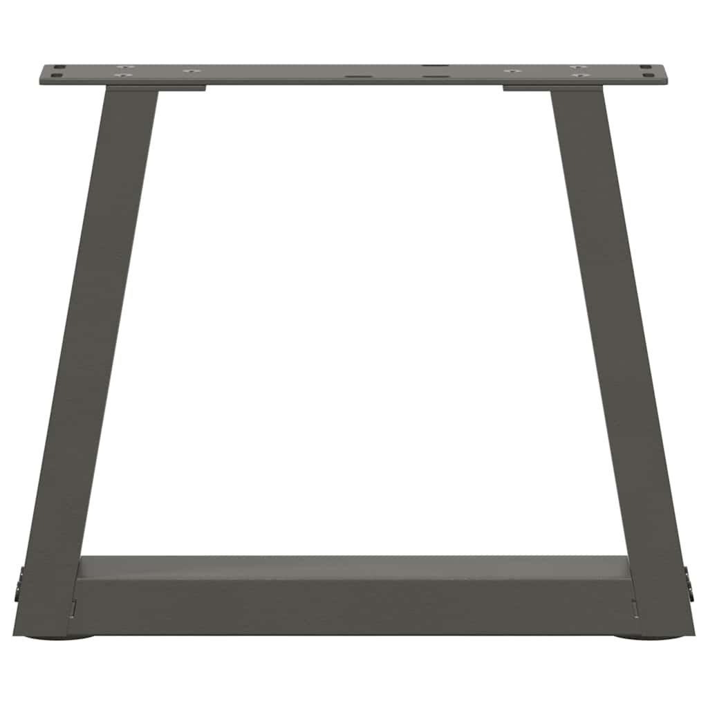 Gambe Tavolo Pranzo a V 2 pz Antracite 30x(30-31,3)cm Acciaio - homemem39
