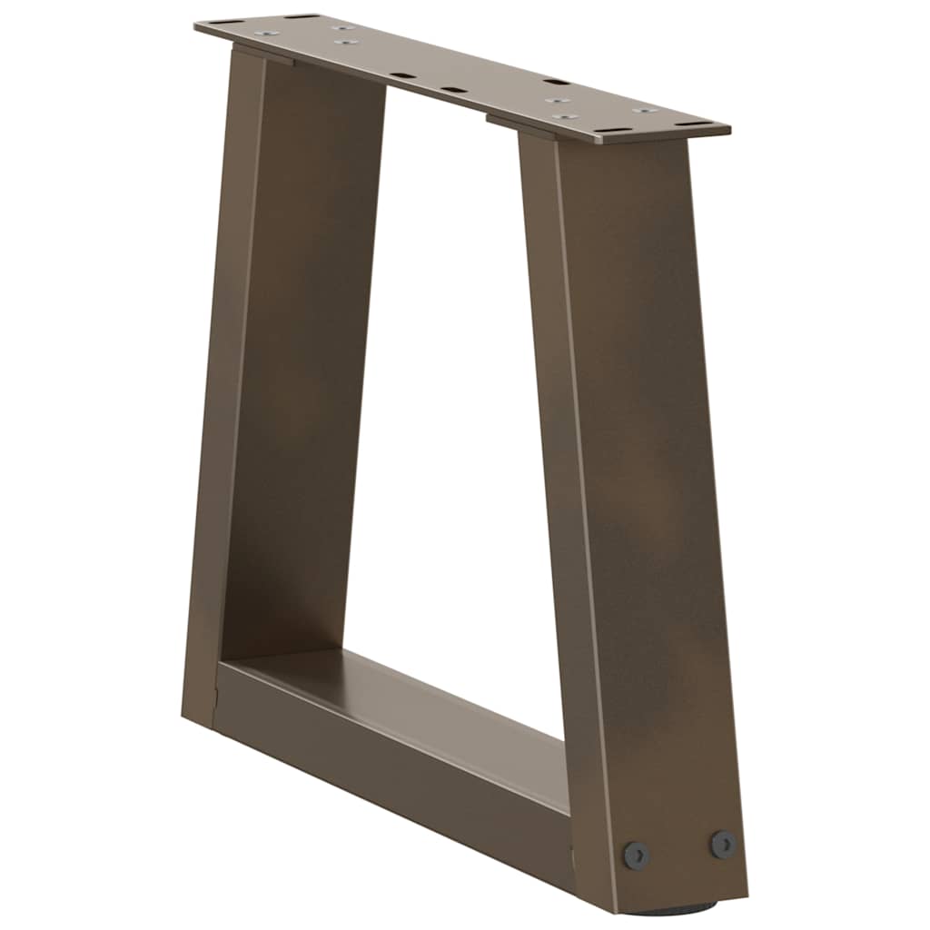 Gambe per Tavolo Pranzo a V 2pz Naturale 30x(30-31,3)cm Acciaio - homemem39