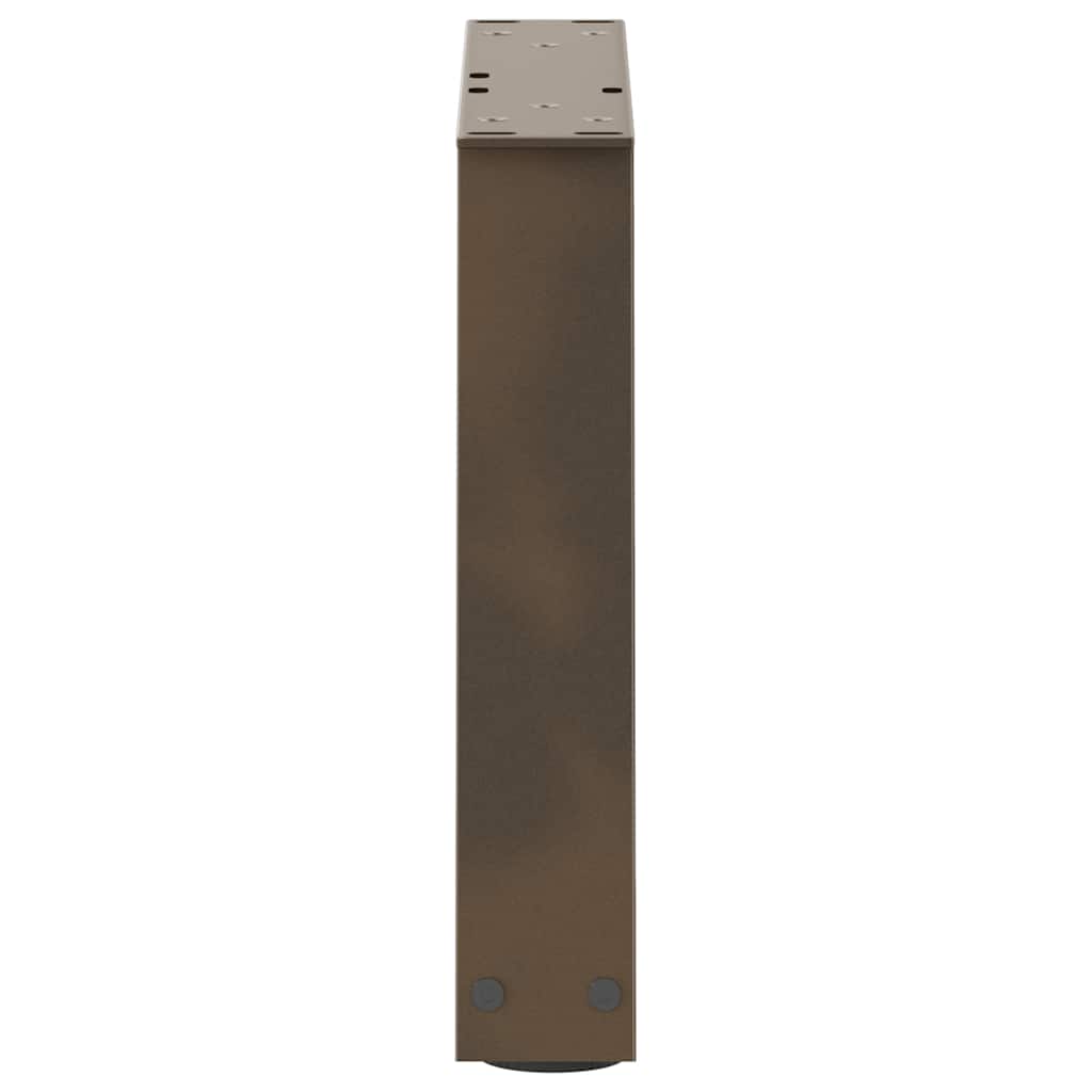Gambe per Tavolo Pranzo a V 2pz Naturale 30x(30-31,3)cm Acciaio - homemem39