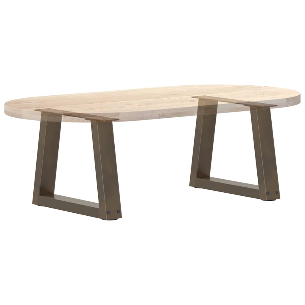 Gambe per Tavolo Pranzo a V 2pz Naturale 30x(30-31,3)cm Acciaio - homemem39