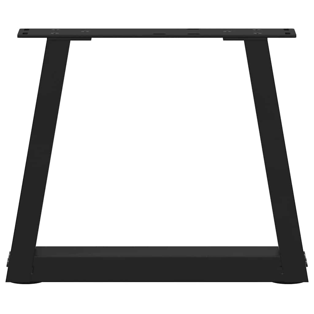 Gambe per Tavolo da Pranzo a V 2 pz Nero 40x(30-31,3)cm Acciaio - homemem39