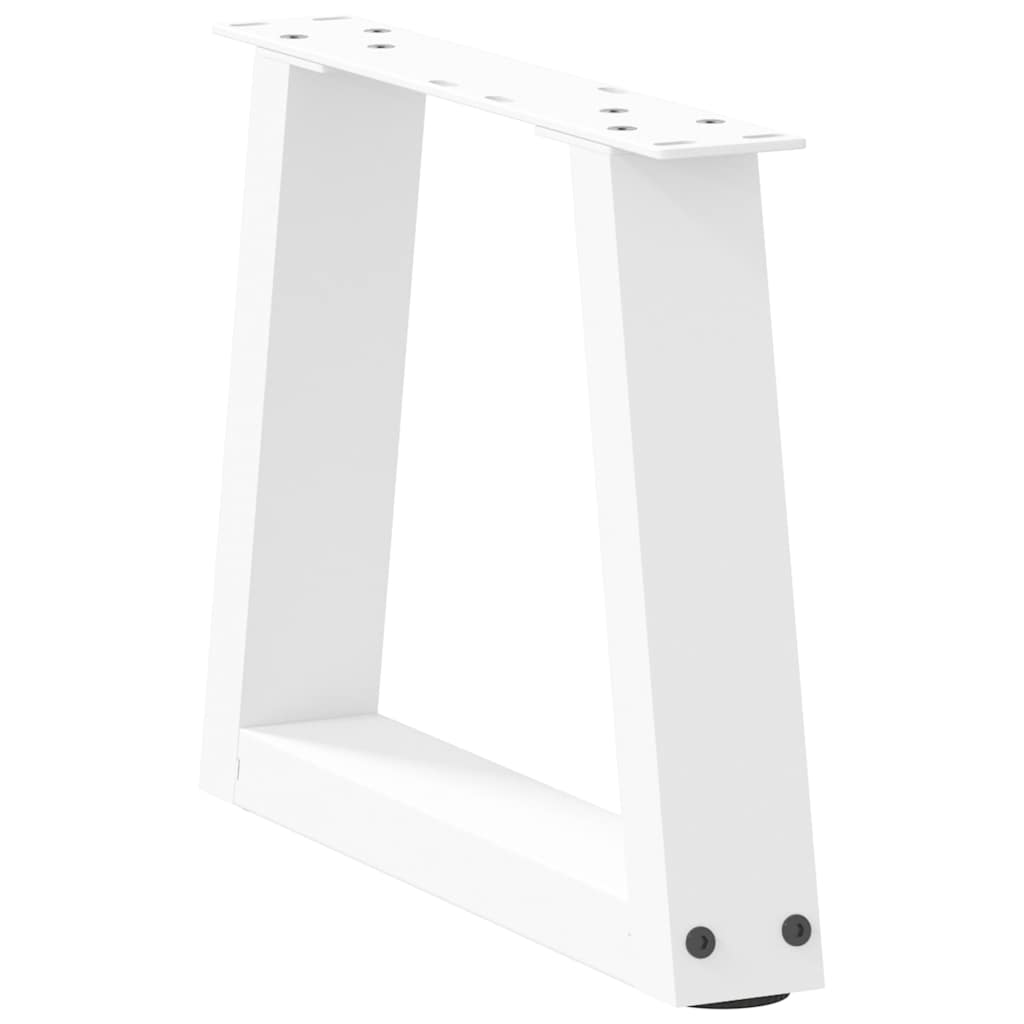 Gambe per Tavolo Pranzo a V 2 pz Bianco 40x(30-31,3)cm Acciaio - homemem39
