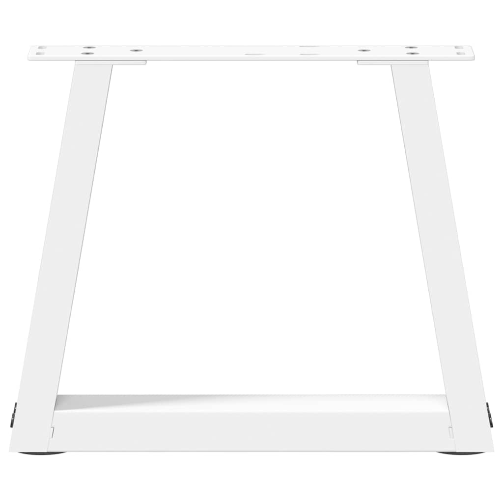 Gambe per Tavolo Pranzo a V 2 pz Bianco 40x(30-31,3)cm Acciaio - homemem39