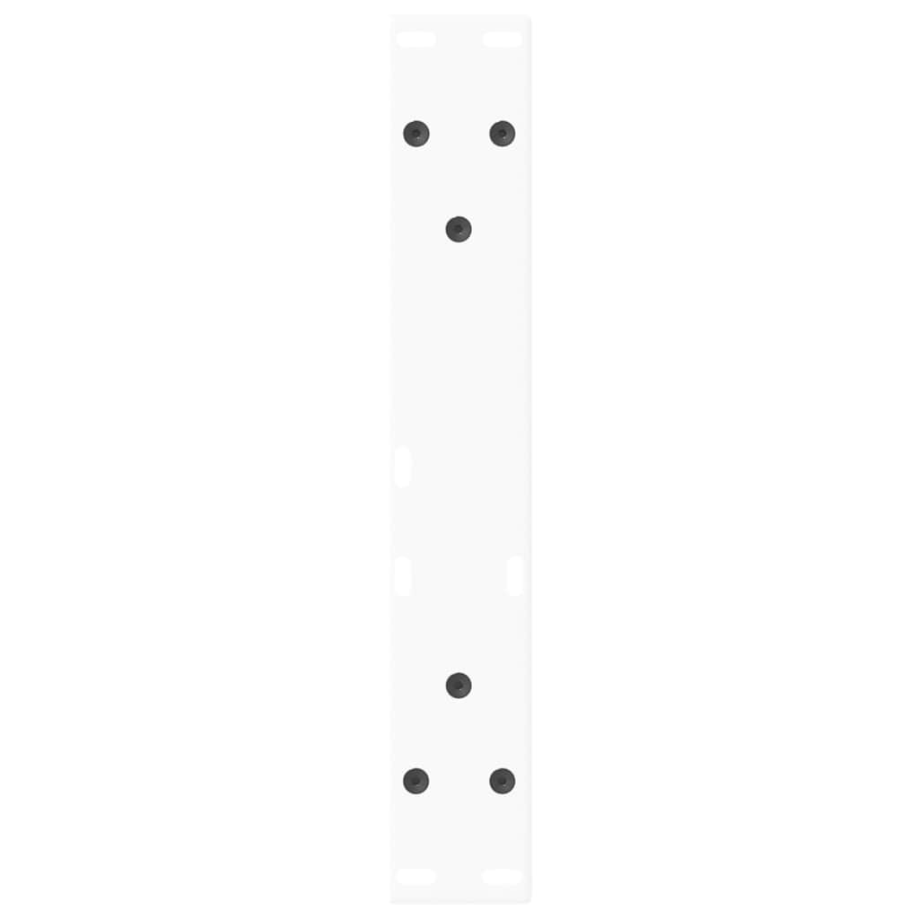Gambe per Tavolo Pranzo a V 2 pz Bianco 40x(30-31,3)cm Acciaio - homemem39