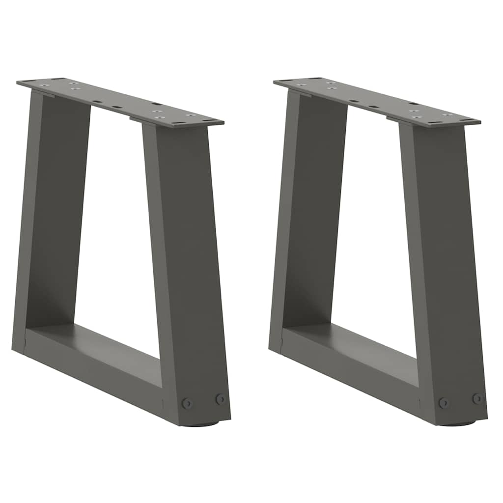 Gambe Tavolo Pranzo a V 2 pz Antracite 40x(30-31,3)cm Acciaio - homemem39