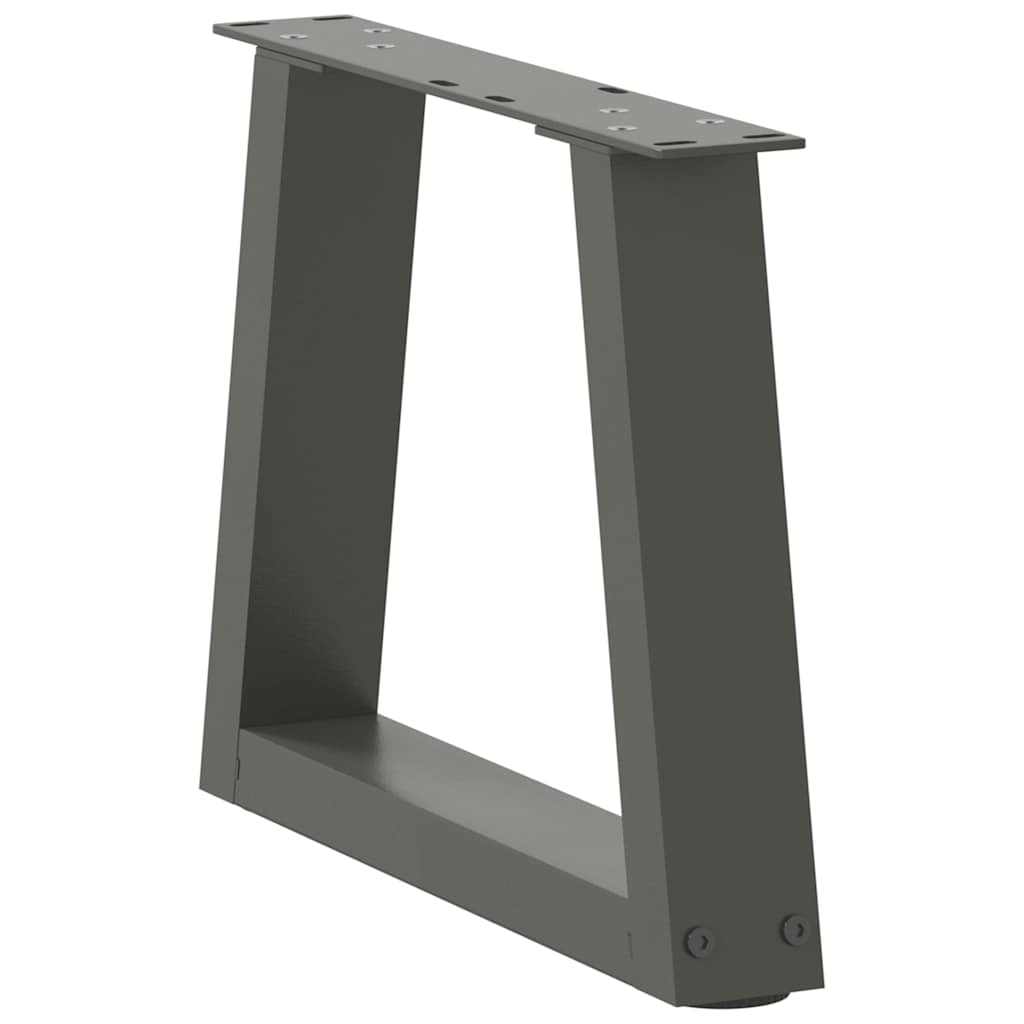 Gambe Tavolo Pranzo a V 2 pz Antracite 40x(30-31,3)cm Acciaio - homemem39