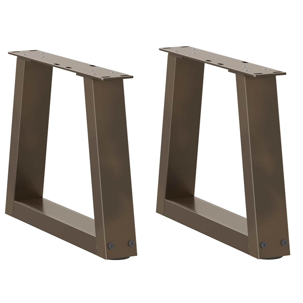 Gambe per Tavolo Pranzo a V 2pz Naturale 40x(30-31,3)cm Acciaio - homemem39