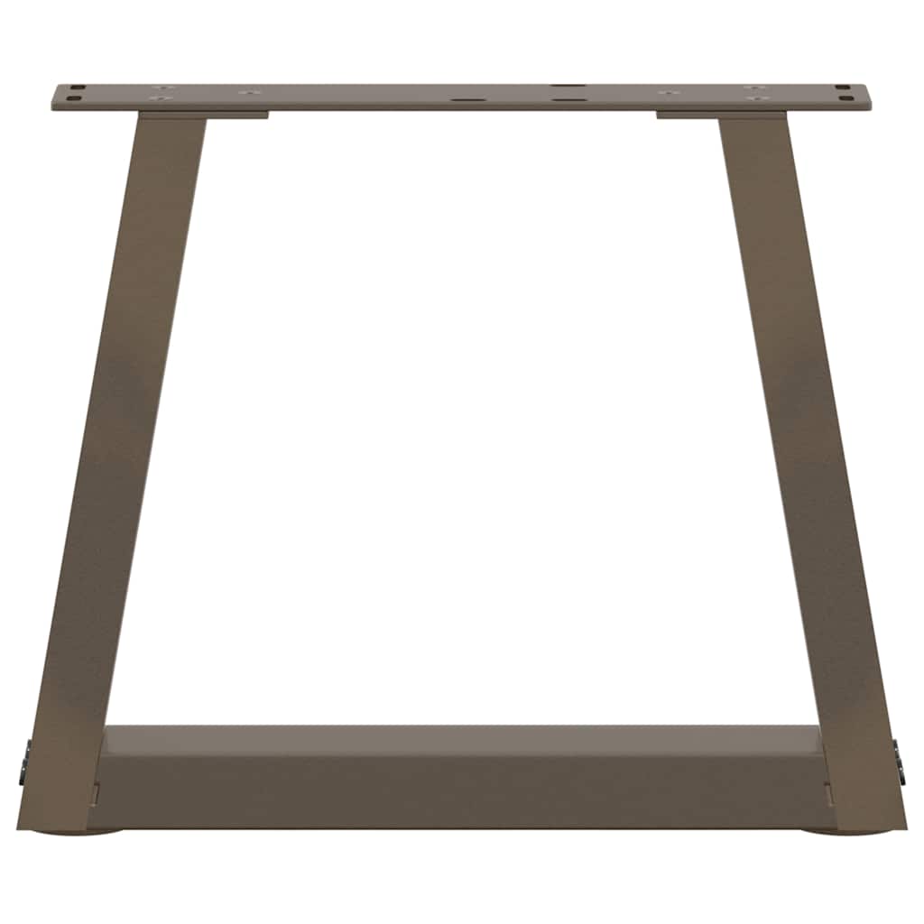 Gambe per Tavolo Pranzo a V 2pz Naturale 40x(30-31,3)cm Acciaio - homemem39